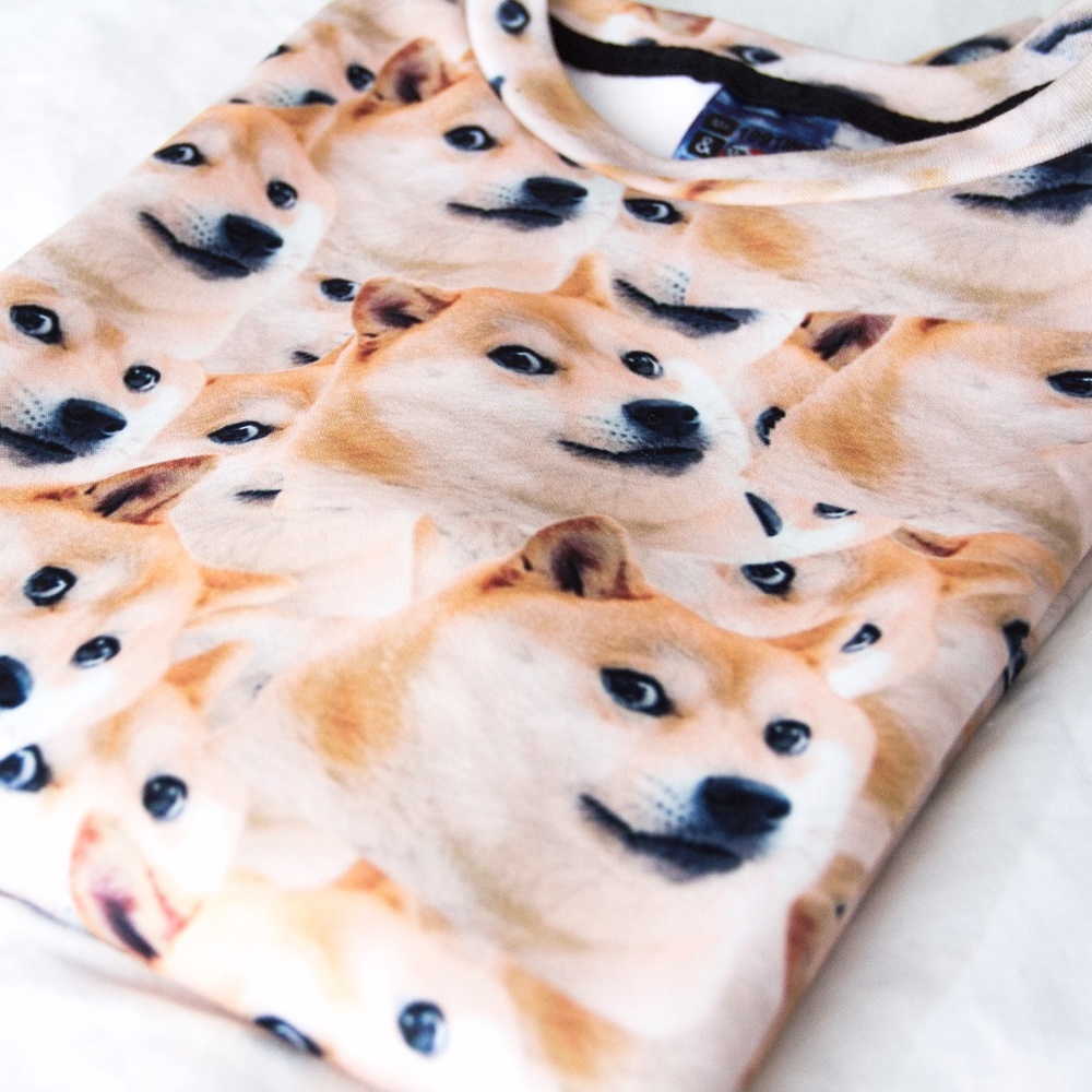 NWOT Doge Sweatshirt, Shiba Inu Meme Pattern
