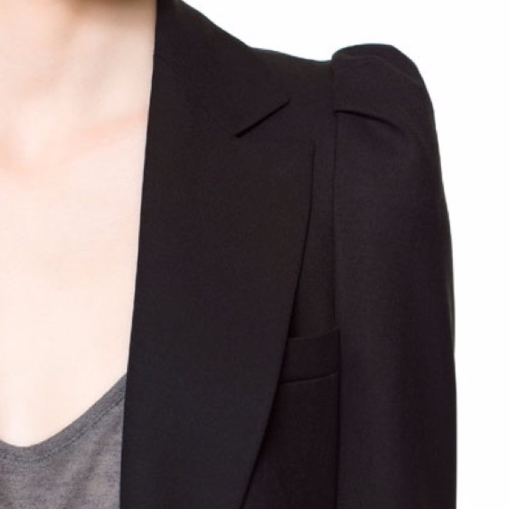 Zara Woman Puffed Shoulder Blazer with Star Lining