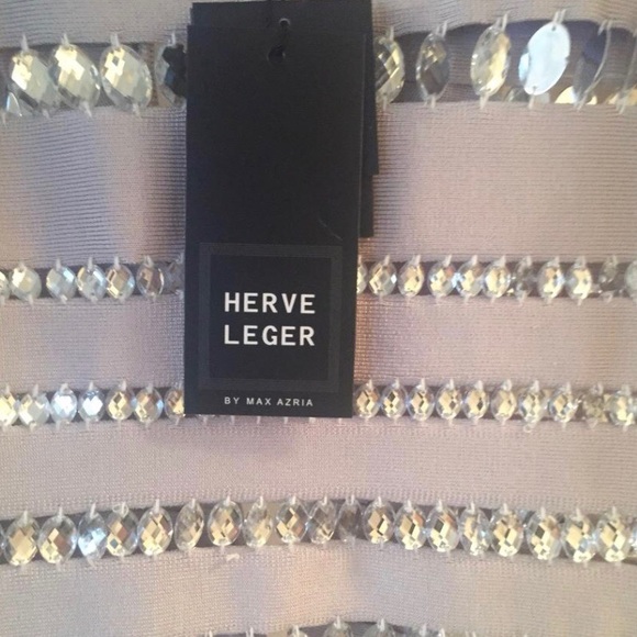 HERVE LEGER BANDAGE HALTER DRESS - Picture 6 of 6