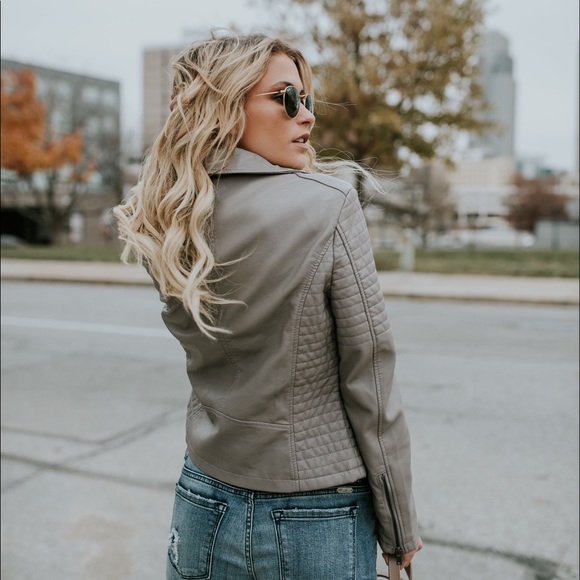 Vegan Leather Moto Jacket - Picture 3 of 8