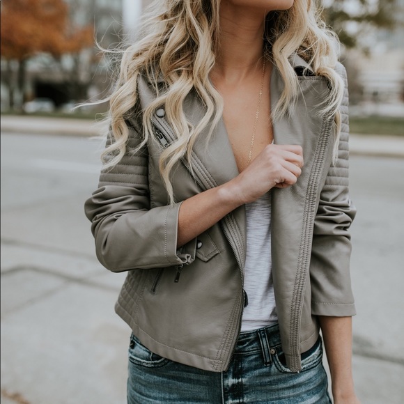 Vegan Leather Moto Jacket - Picture 2 of 8