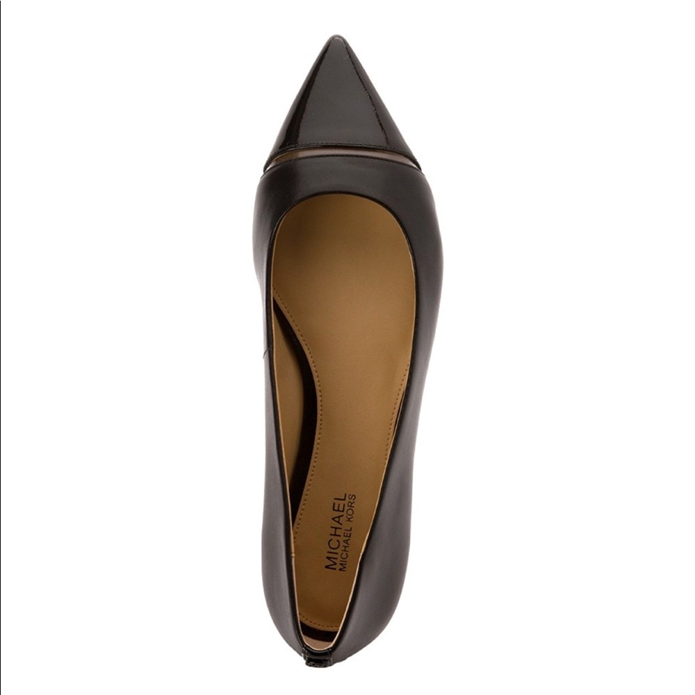 Black Leather Pointy Flats - Picture 5 of 6