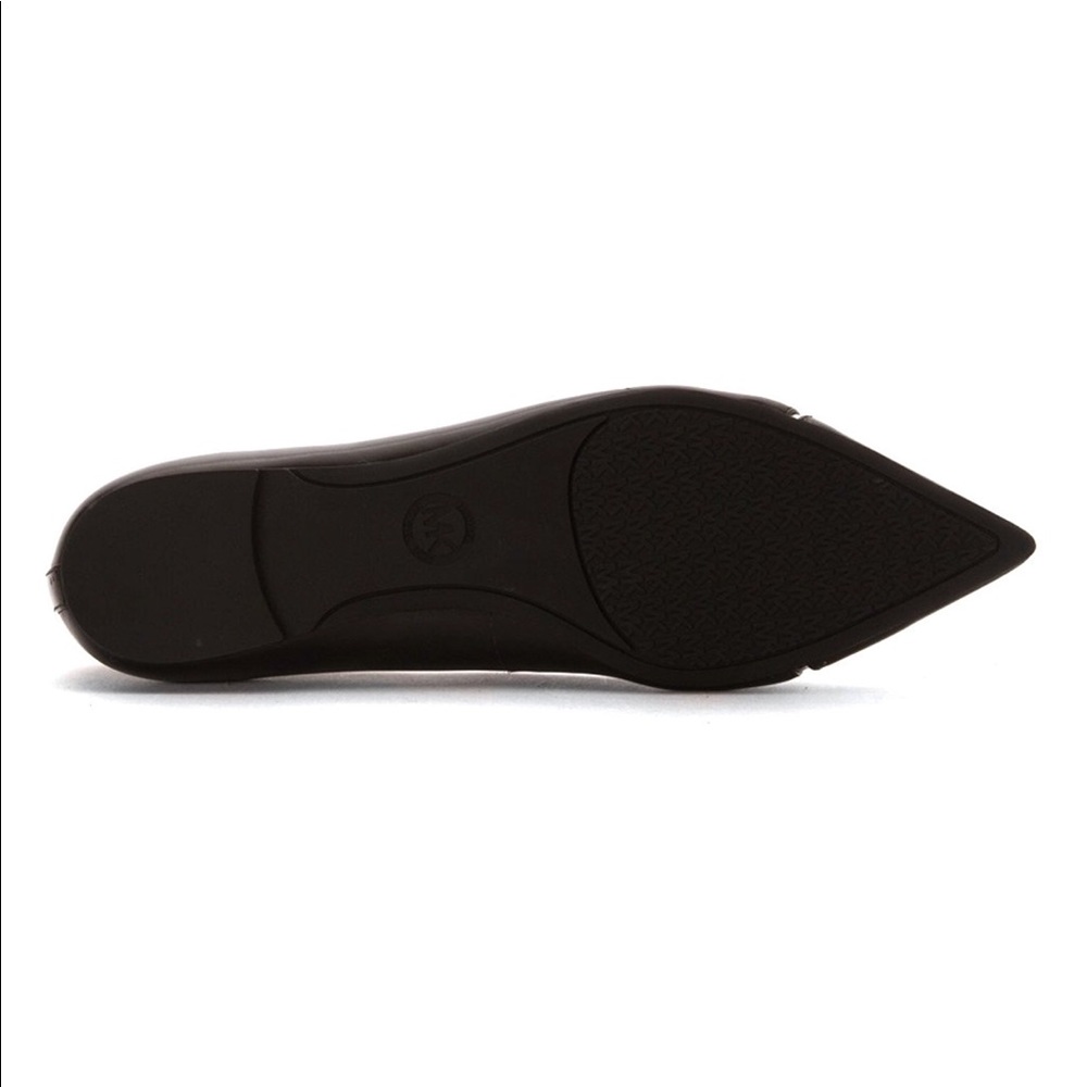 Black Leather Pointy Flats - Picture 6 of 6