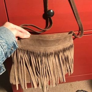 Little Brandy Melville suede shoulder bag