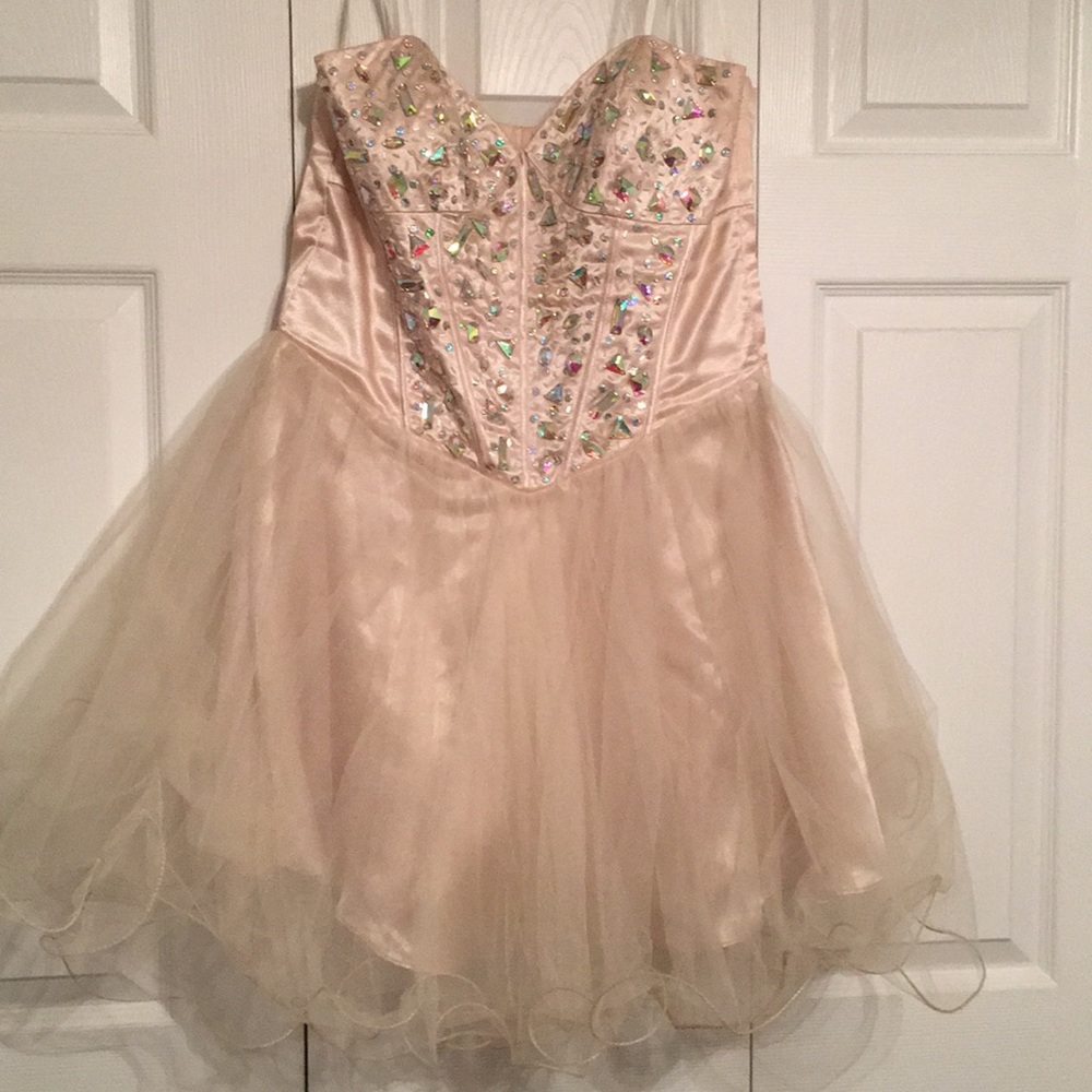 Champagne formal short dress!