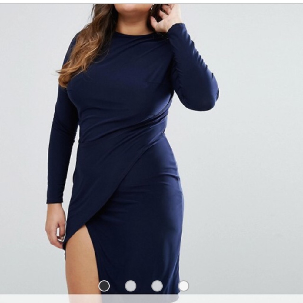 (LOOKING FOR) ASOS Club L Plus Slinky Wrap Dress