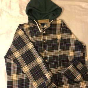 Ralph Lauren Button up Shirt W/ Hoodie