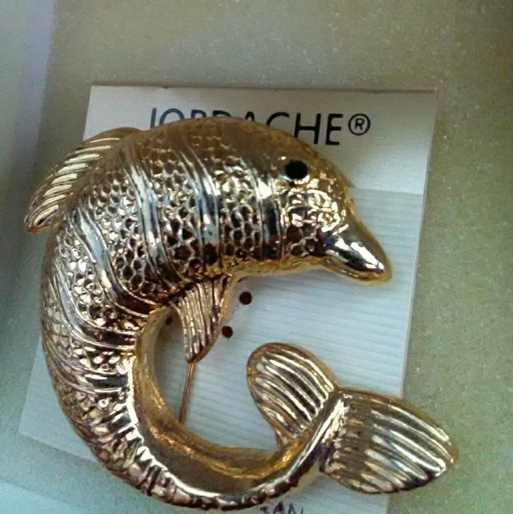 Jordache dolphin brooch