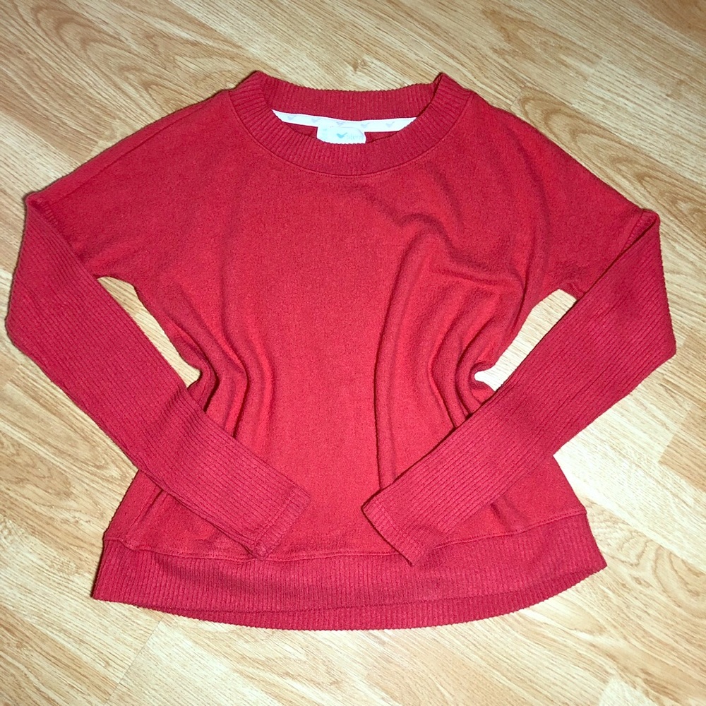 ❌ 5/$20 Orange ribbed xs Stem soft sweater.