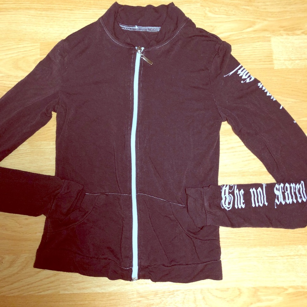 ❌ 5/$20 Deep brown lightweight zip up jacket