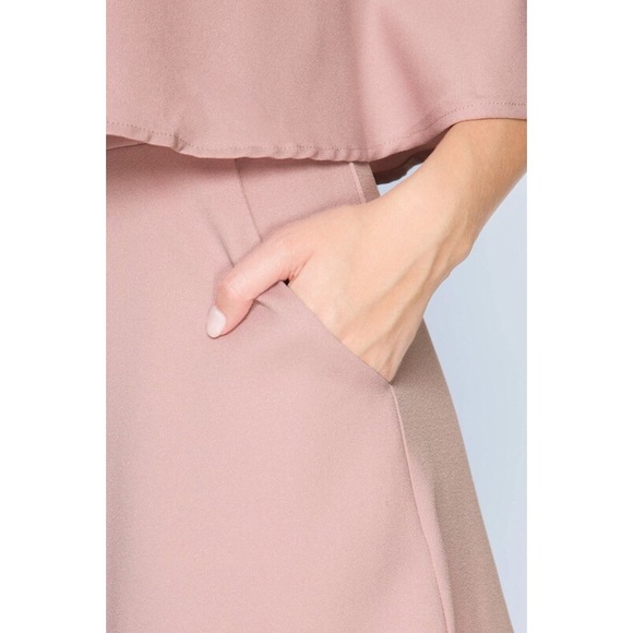 New misty pink Off Shoulder Romper - wedding guest - Picture 4 of 4