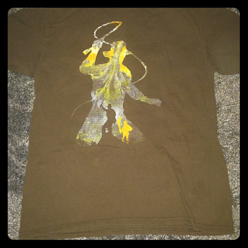Vintage Indiana Jones Brown Tee size Medium