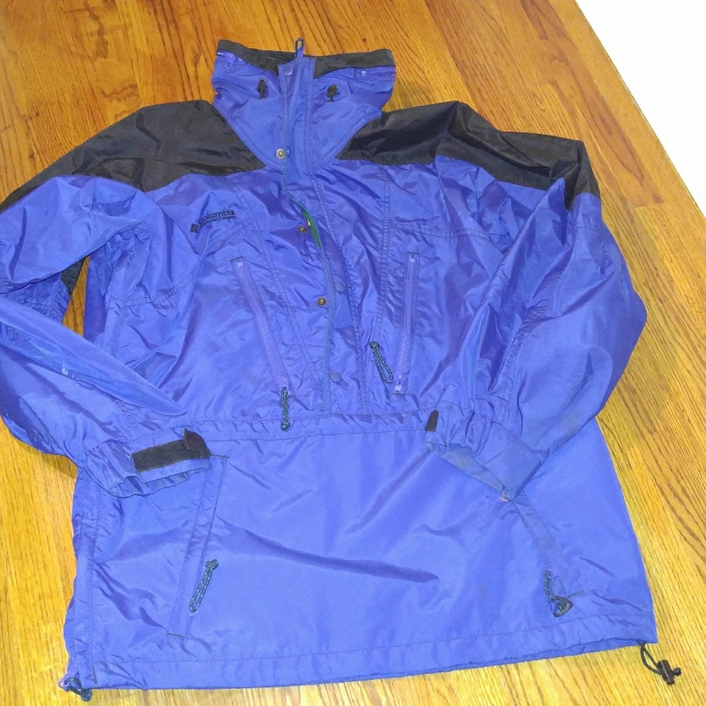 Columbia quarter zip jacket blue and bl size Large