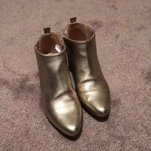 Gold booties