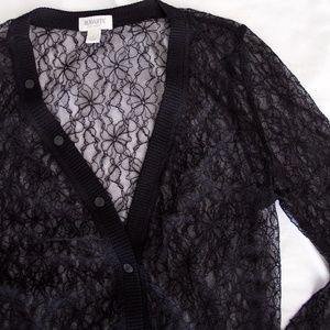 Rodarte for Target Black Lace Cardigan