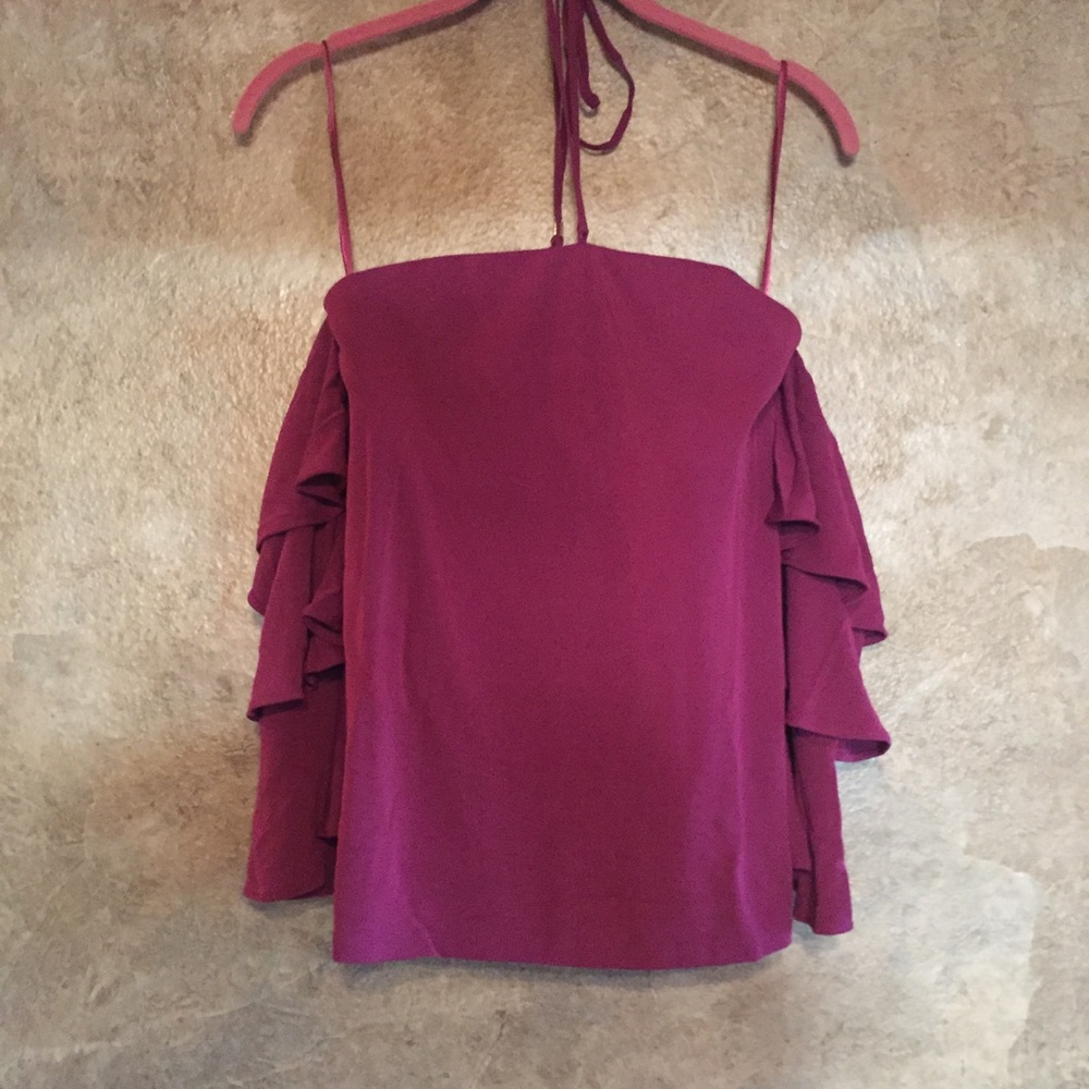 White House Black Market Off-Shoulder Halter Top - Picture 2 of 8