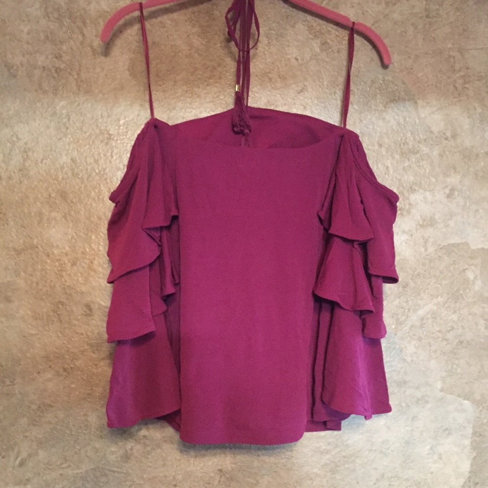 White House Black Market Off-Shoulder Halter Top - Picture 4 of 8