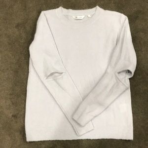 Won Hundred sky blue sweater w elbow breaks
