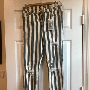 NWT Zara Striped Jeans