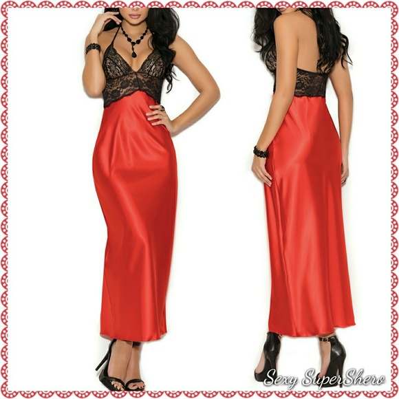 🆕PLUS Soft Sexy Red Black Night Gown Lingerie - Picture 6 of 7