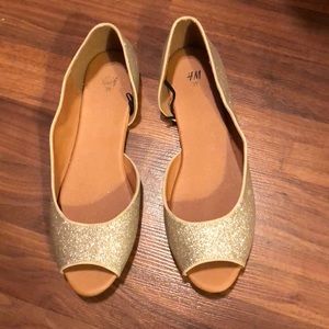 H&M peep toe ballet flat