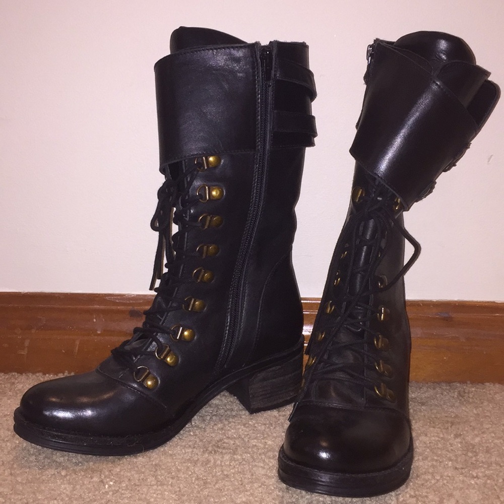 REPORT Signature black combat boots!