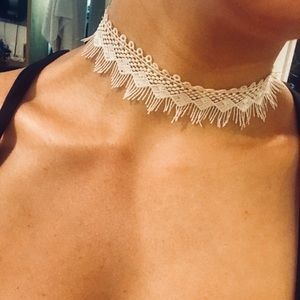 LULUS white fabric chocker