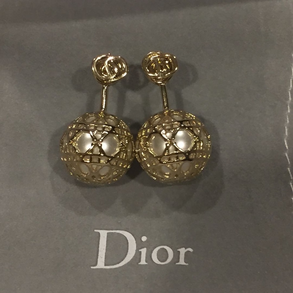 Authentic Dior tribal Gold earrings