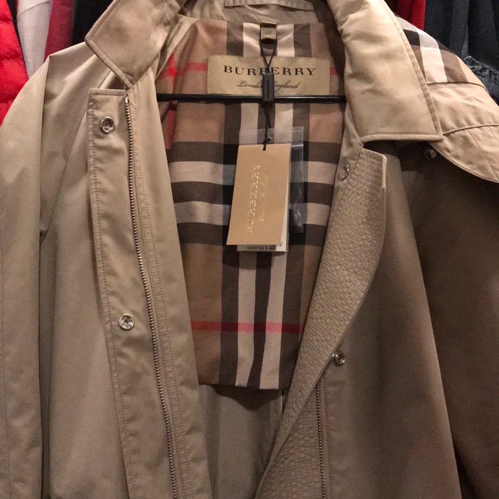 Burberry tan trench coat size US 8