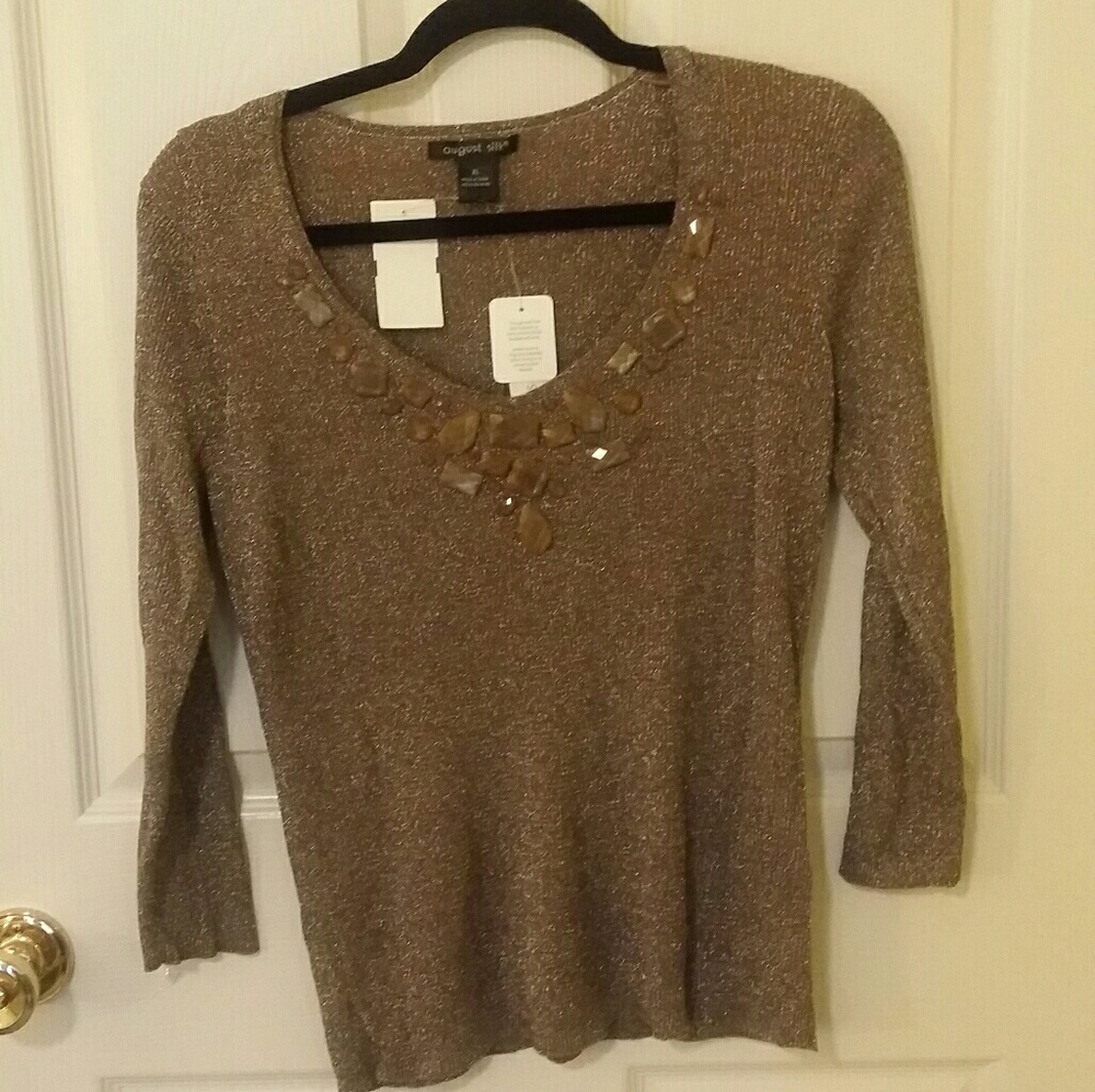 August Silk Sweater NWT