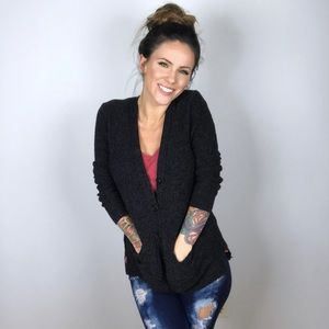 Vintage Charcoal boyfriend cardigan