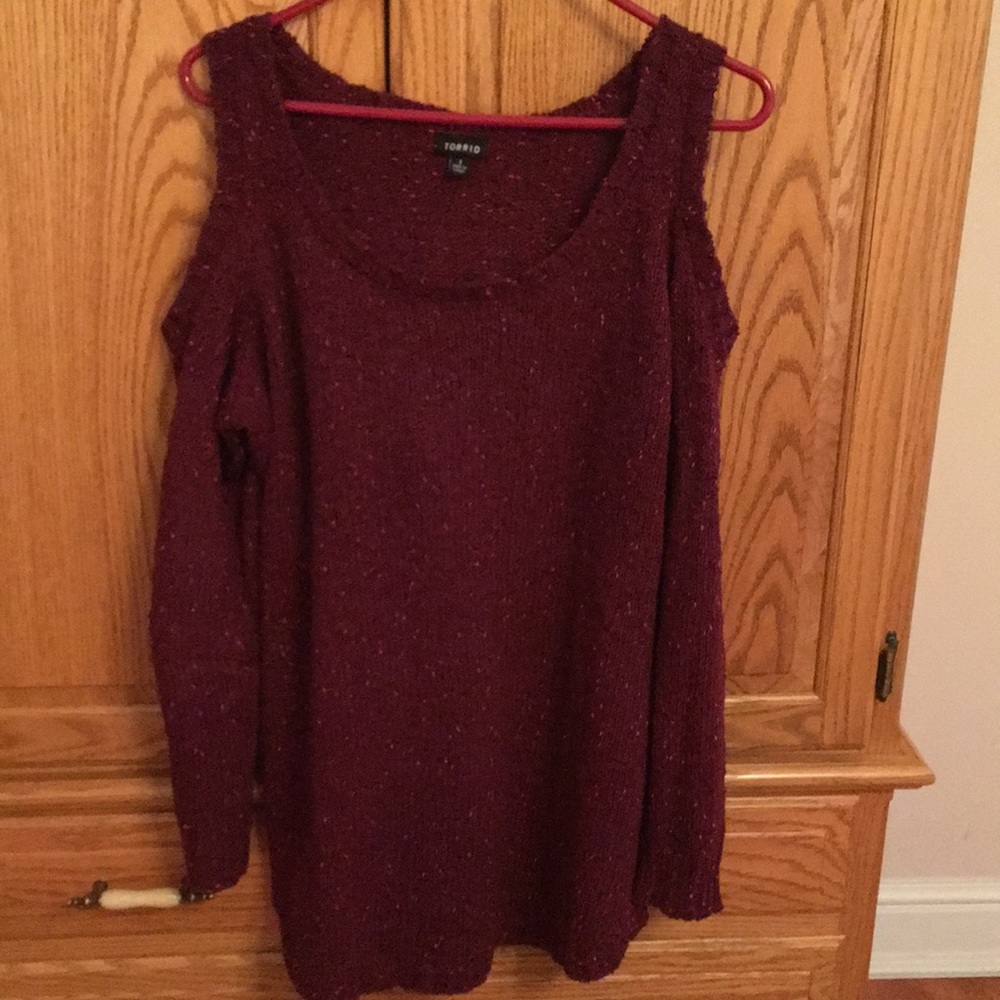 Torrid cold shoulder sweater