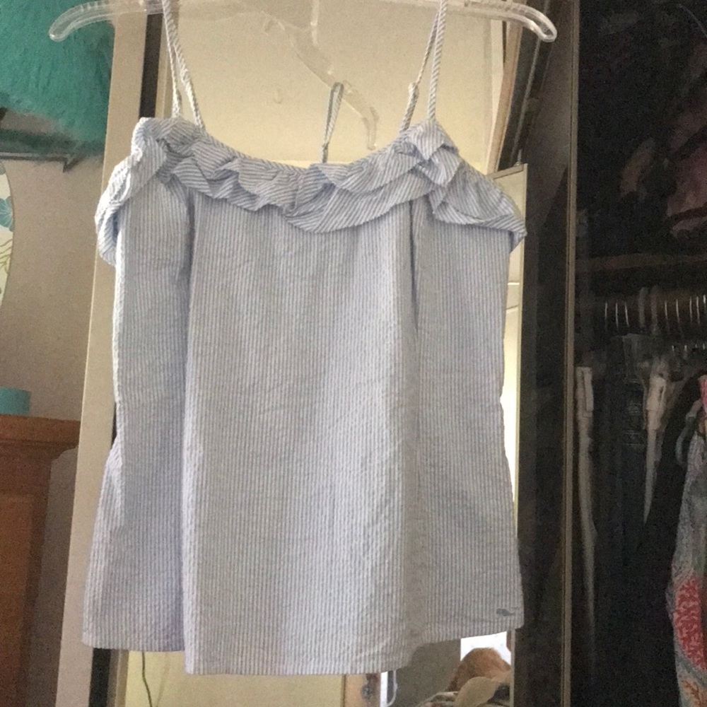Vineyard Vines seersucker tank.