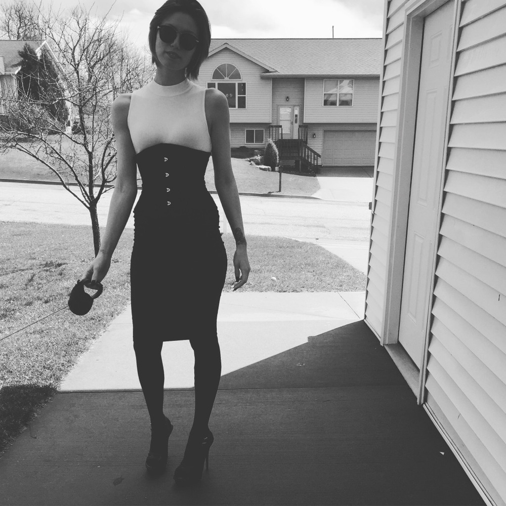 Cotton steal boned corset