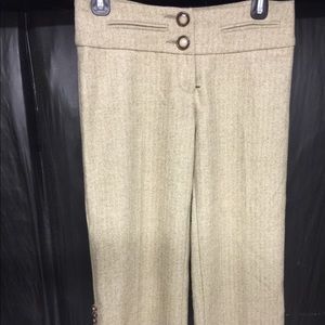 Bebe light brown/tan Vented wide-leg crop pants