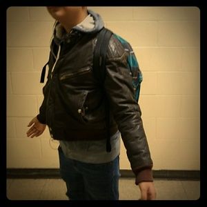 Vintage brown leather jacket