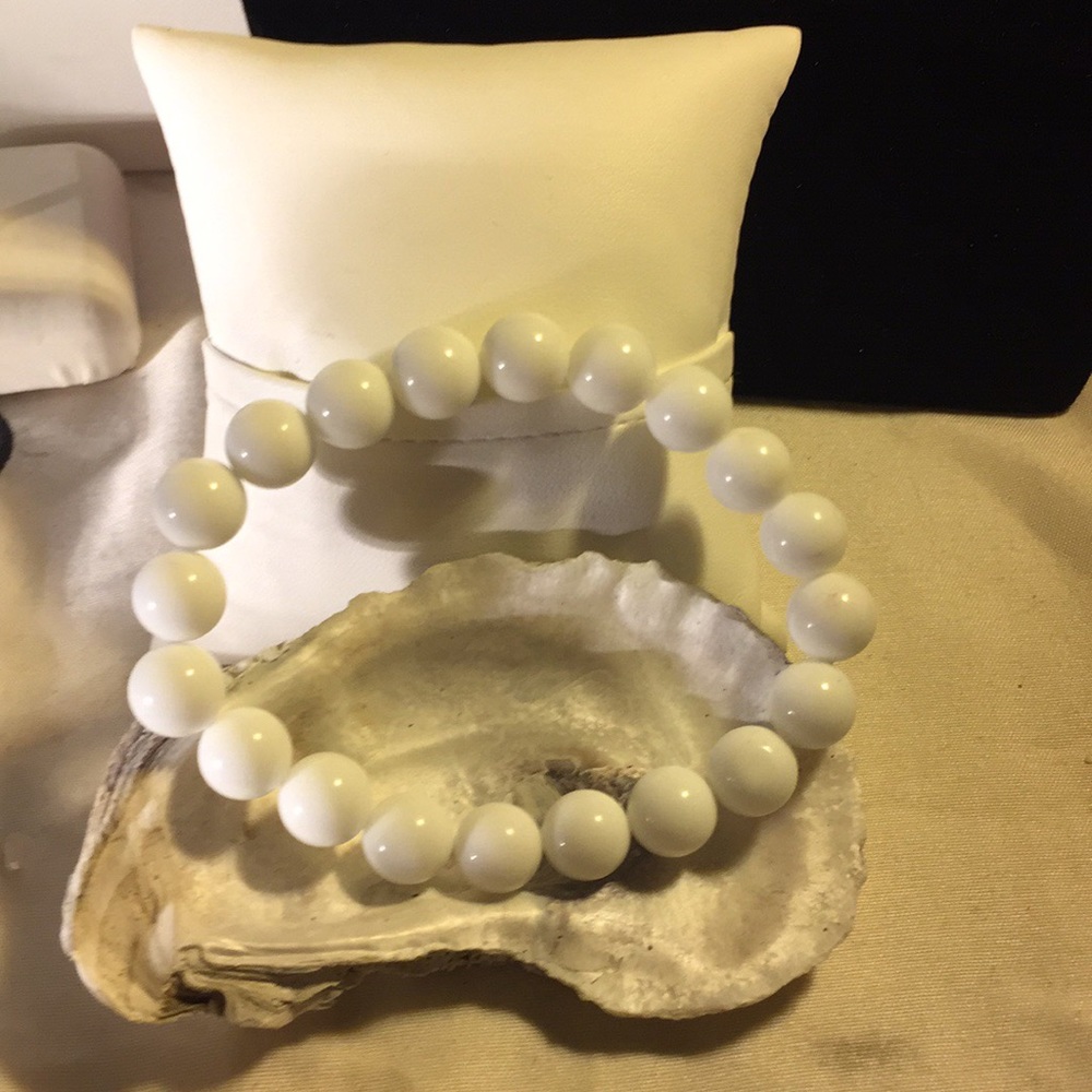 AlabasterJade 18KGP necklace/Bracelet set - Picture 5 of 12