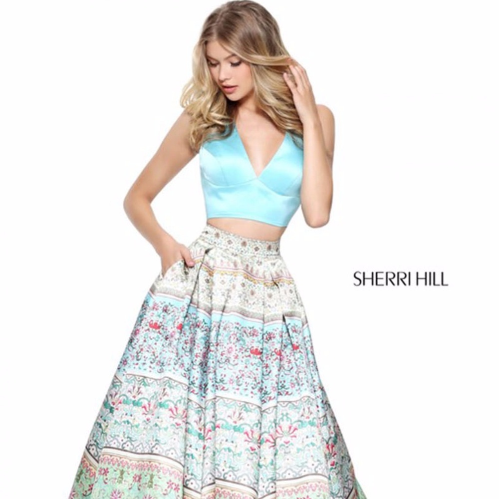 Authentic NEW Sherri Hill 50792 Blue Prom Gown