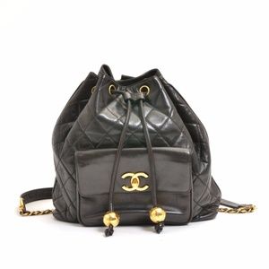 Vintage CHANEL lambskin Matelasse Backpack