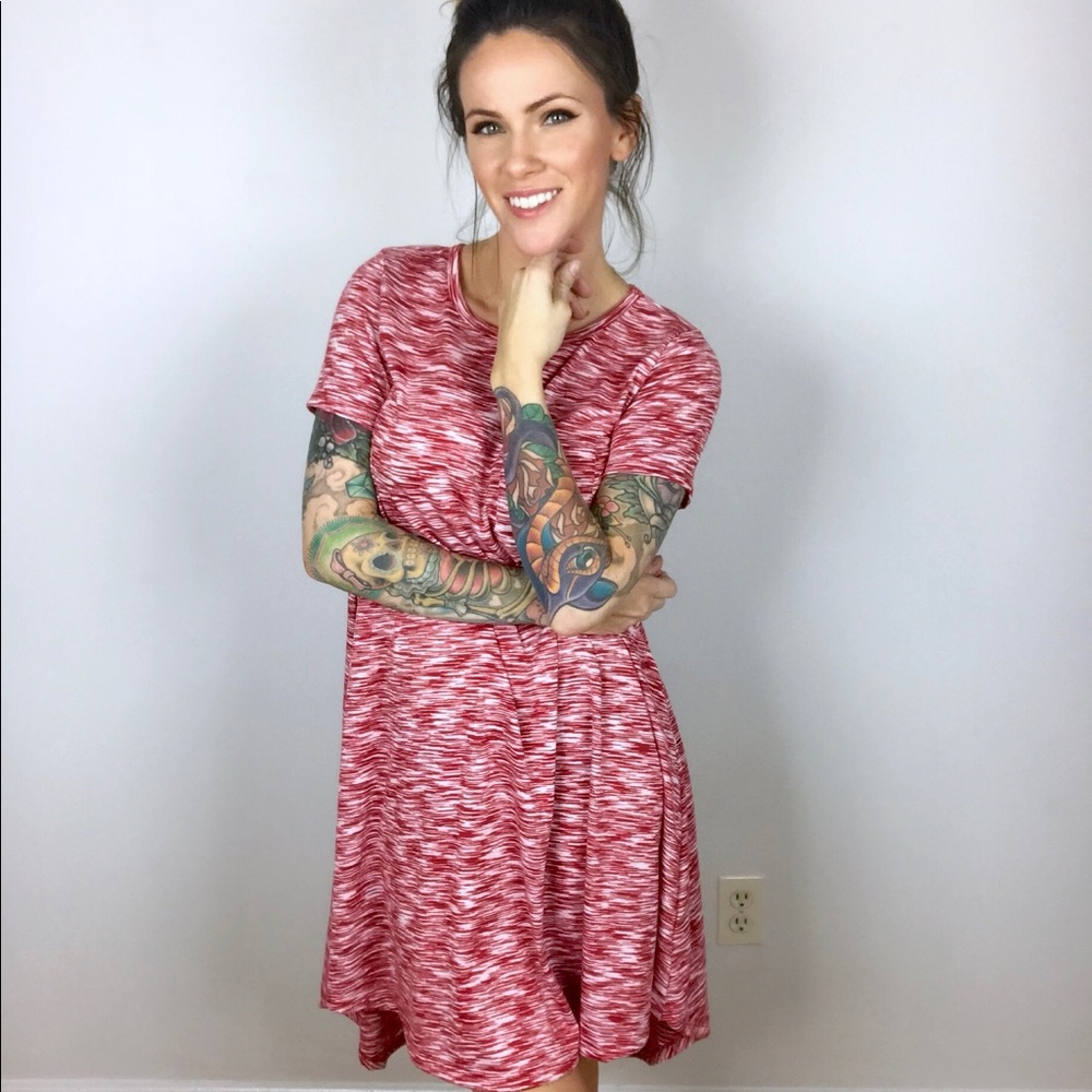 Red / White Carly dress