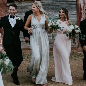 Gold simmer Lulus dress