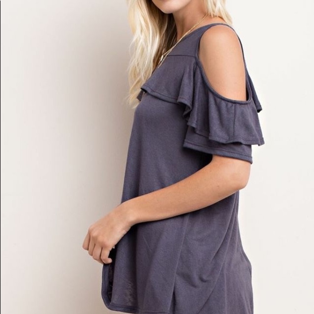 *NEW* Plum Cold Shoulder Top