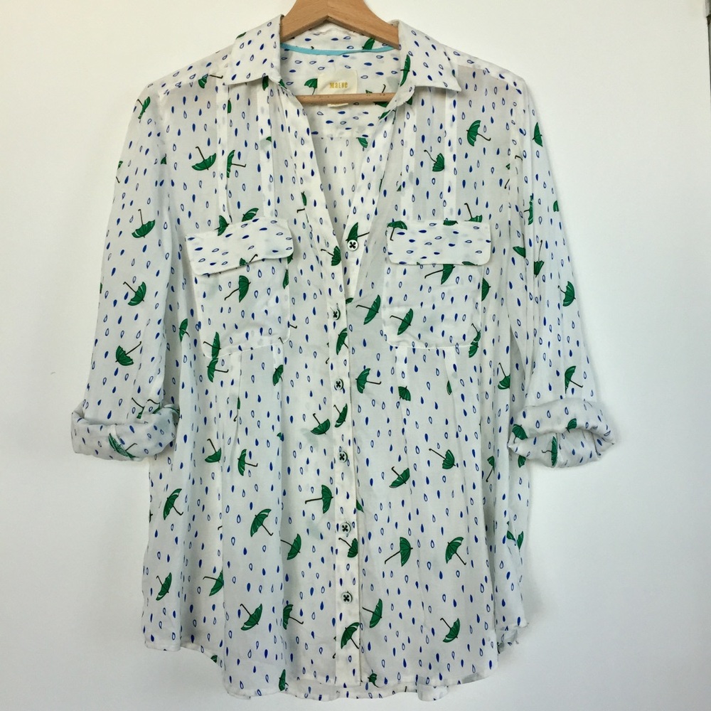 Anthropologie Maeve long sleeve button down