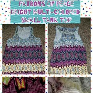 EUC Small Patrons of Peace Colorful Tank top
