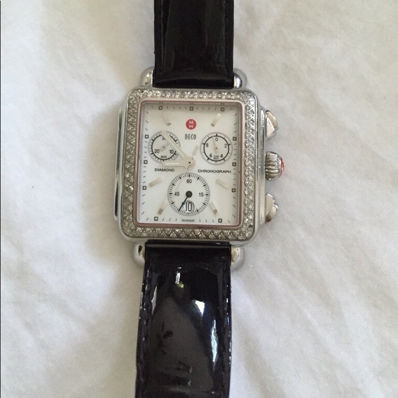 Beautiful Michele diamond Deco Watch main image 4