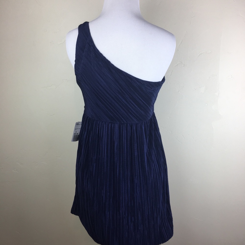 Forever 21 navy blue one shoulder holiday dress - Picture 4 of 7