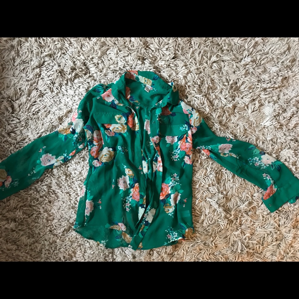 Old navy sheer flower blouse
