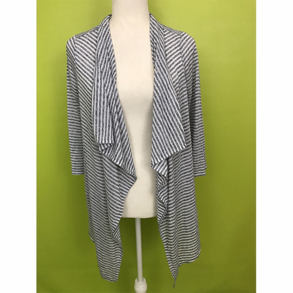 The Limited Draped Stripe Cardigan Shawl Jacket M