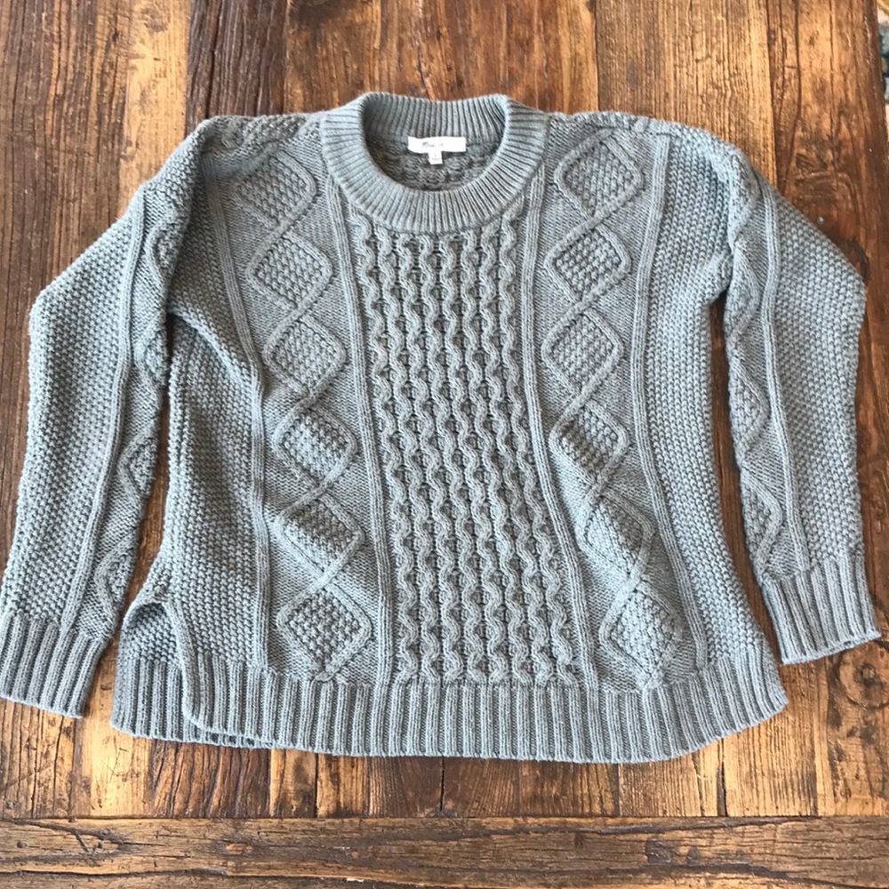 cotton cable knit madewell sweater