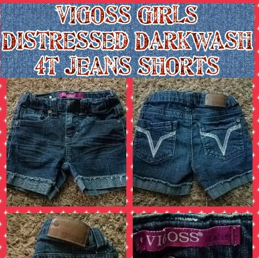 EUC Girl's 4 Vigoss Dark Jeans Shorts